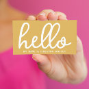 Search for hello business cards Large typography hello