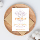 Search for burlap birthday invitations Pumpkin
