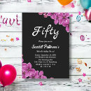 Search for purple white 50th birthday invitations Botanical
