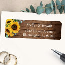 Search for sunflower return address labels watercolor