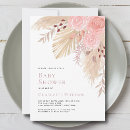 Search for pampas grass baby shower invitations Blush pink