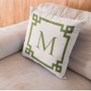 Search for olive green cushions Monogrammed