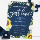 Search for simple sunflower wedding invitations Navy blue