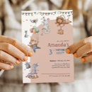 Search for circus animal birthday invitations Whimsical