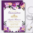 Search for purple gold quinceanera invitations Quinceañera