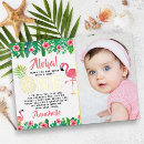 Search for pink watercolor flamingo cards Luau