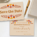 Search for orange blue save the dates Flower