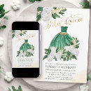 Search for green quince invitations Green and gold