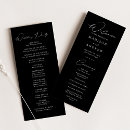 Search for black and white wedding programs Calligraphy script
