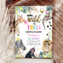 Search for safari birthday invitations Party animals