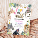 Search for four ever wild invitations Party animals