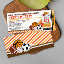 Search for sports ticket baby shower invitations All star