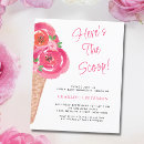 Search for ice cream baby girl shower invitations Watercolor