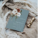 Search for blue and green wedding invitations Bohemian