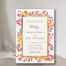 Search for red berries wedding invitations Botanical