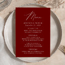Search for burgundy dinner party wedding menus Reception