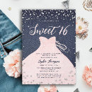 Search for diamond and pearls sweet 16 invitations For her