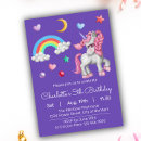 Search for printable unicorn invitations Pink and purple