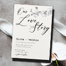 Search for our story wedding invitations Bride