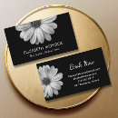 Search for daisy business cards Black and white