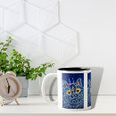 Search for artistic cat coffee mugs Blue