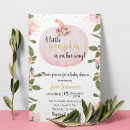 Search for pumpkin baby girl shower invitations Gold