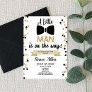Search for little man invitations Black