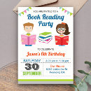 Search for children reading books invitations Party
