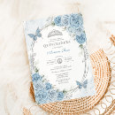 Search for royal blue and gold quince invitations Butterflies