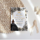 Search for elegant quinceanera invitations Black and gold