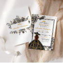Search for elegant quinceanera invitations Black and gold