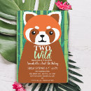 Search for red panda birthday invitations Cute