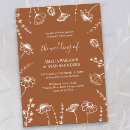 Search for simple wildflower wedding invitations Burnt orange