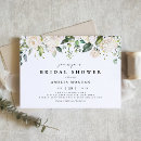 Search for white rose bridal shower invitations Greenery