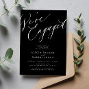 Search for black engagement party invitations Black and white
