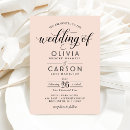 Search for pink and black wedding invitations Calligraphy script