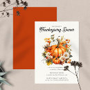 Search for rustic thanksgiving invitations Pumpkin autumn leaves