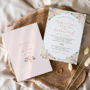 Search for pink floral border wedding invitations Boho
