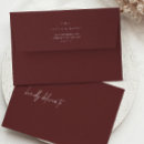 Search for burgundy wedding envelopes Simple elegant calligraphy script