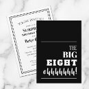 Search for over the hill party invitations Black and white