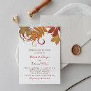 Search for leaves rehearsal dinner invitations Elegant