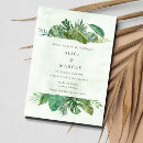 Search for palm leaf wedding invitations Tropical