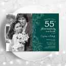 Search for 55th emerald anniversary invitations Floral