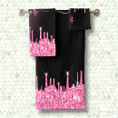 Search for pink glitter bath towels Elegant