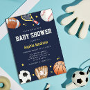 Search for sports baby shower invitations Navy blue