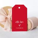 Search for red heart gift tags Red and white