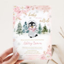 Search for penguin baby shower invitations Winter wonderland