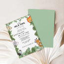 Search for whimsical baby boy shower invitations Wild tropical greenery leaves