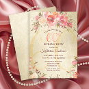 Search for pink and gold 60th birthday invitations Sixtieth
