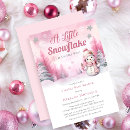 Search for snowflake baby girl shower invitations Is on her way
